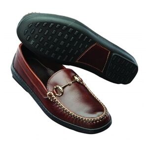 NEW!! Men’s T.B.Phelps Brown Leather Horse Bit Driving Loafer Size 9W